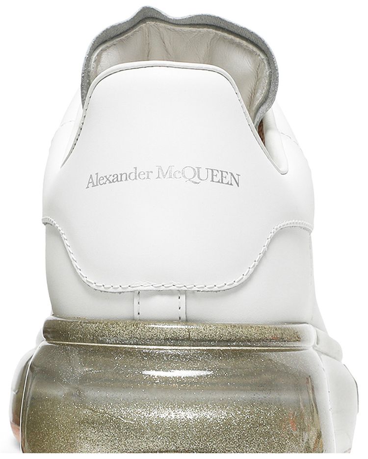 Alexander McQueen Wmns Oversized Sneaker Transparent Rose Gold Glitter