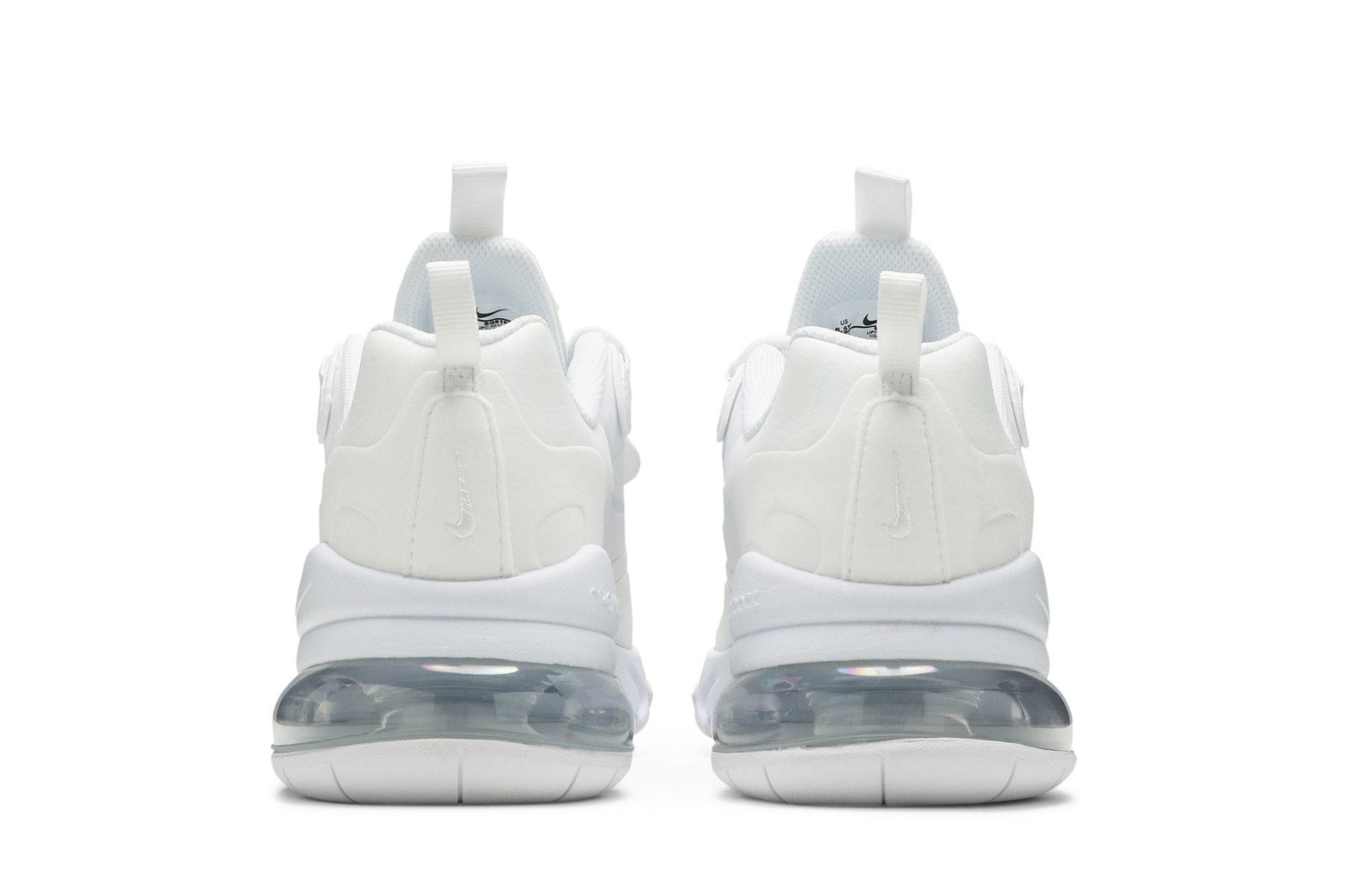 nike air max 270 react gs triple white