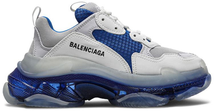 Balenciaga Wmns Triple S Clear Sole   White Blue