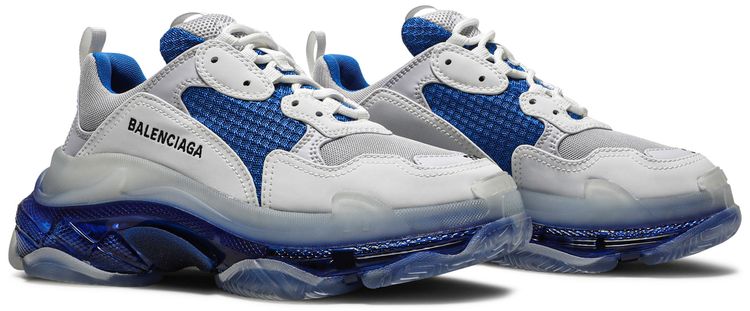 Balenciaga Wmns Triple S Clear Sole   White Blue