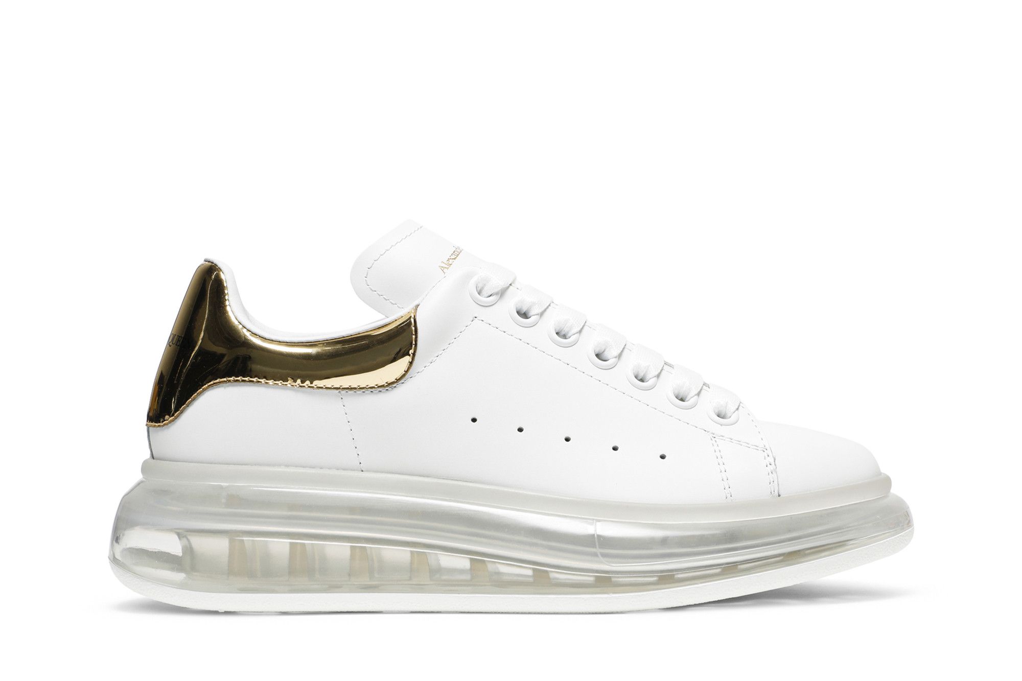 Alexander mcqueen trainers gold shop