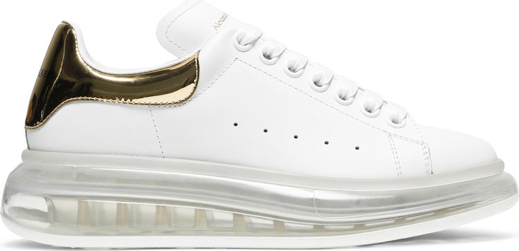 Alexander McQueen Wmns Oversized Sneaker Clear Sole   White Gold