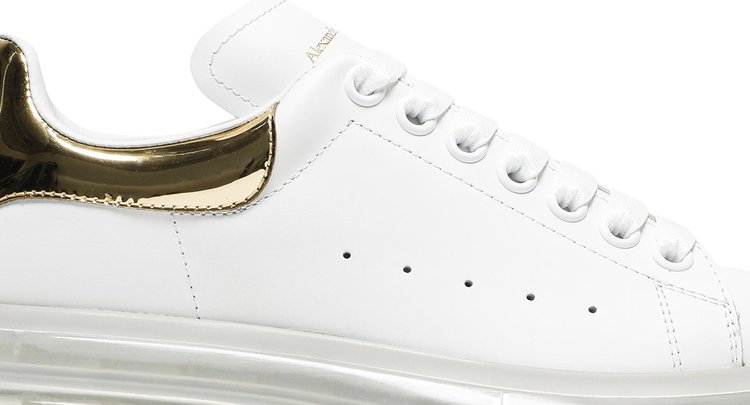 Alexander McQueen Wmns Oversized Sneaker Clear Sole   White Gold