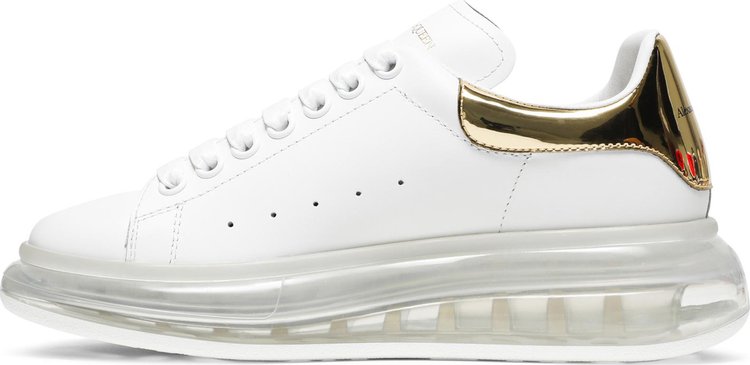 Alexander McQueen Wmns Oversized Sneaker Clear Sole   White Gold