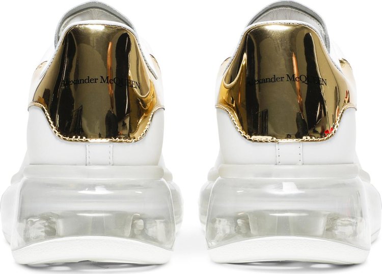 Alexander McQueen Wmns Oversized Sneaker Clear Sole   White Gold