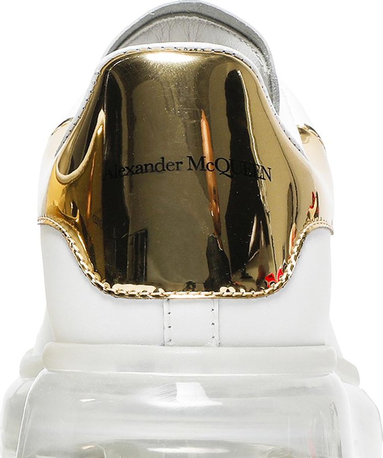 Alexander McQueen Wmns Oversized Sneaker Clear Sole   White Gold