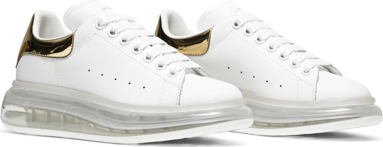 Alexander McQueen Wmns Oversized Sneaker Clear Sole   White Gold