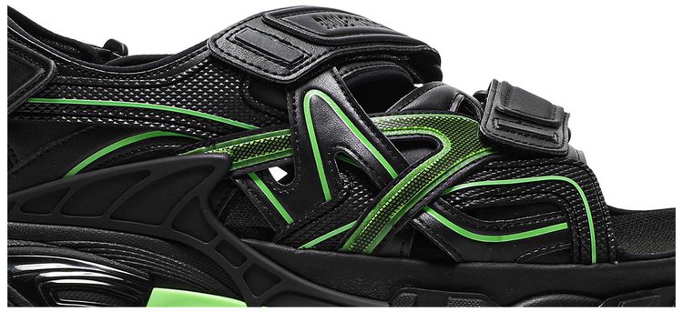 Balenciaga Track Sandal Black Fluo Green