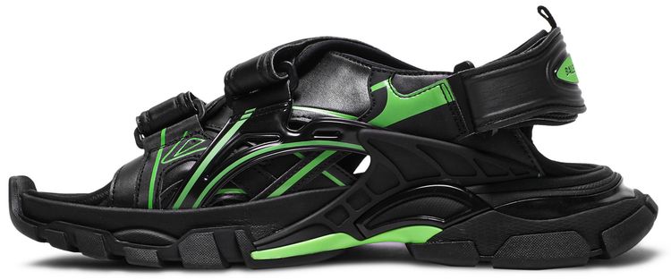 Balenciaga Track Sandal Black Fluo Green