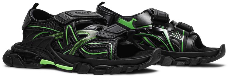 Balenciaga Track Sandal Black Fluo Green
