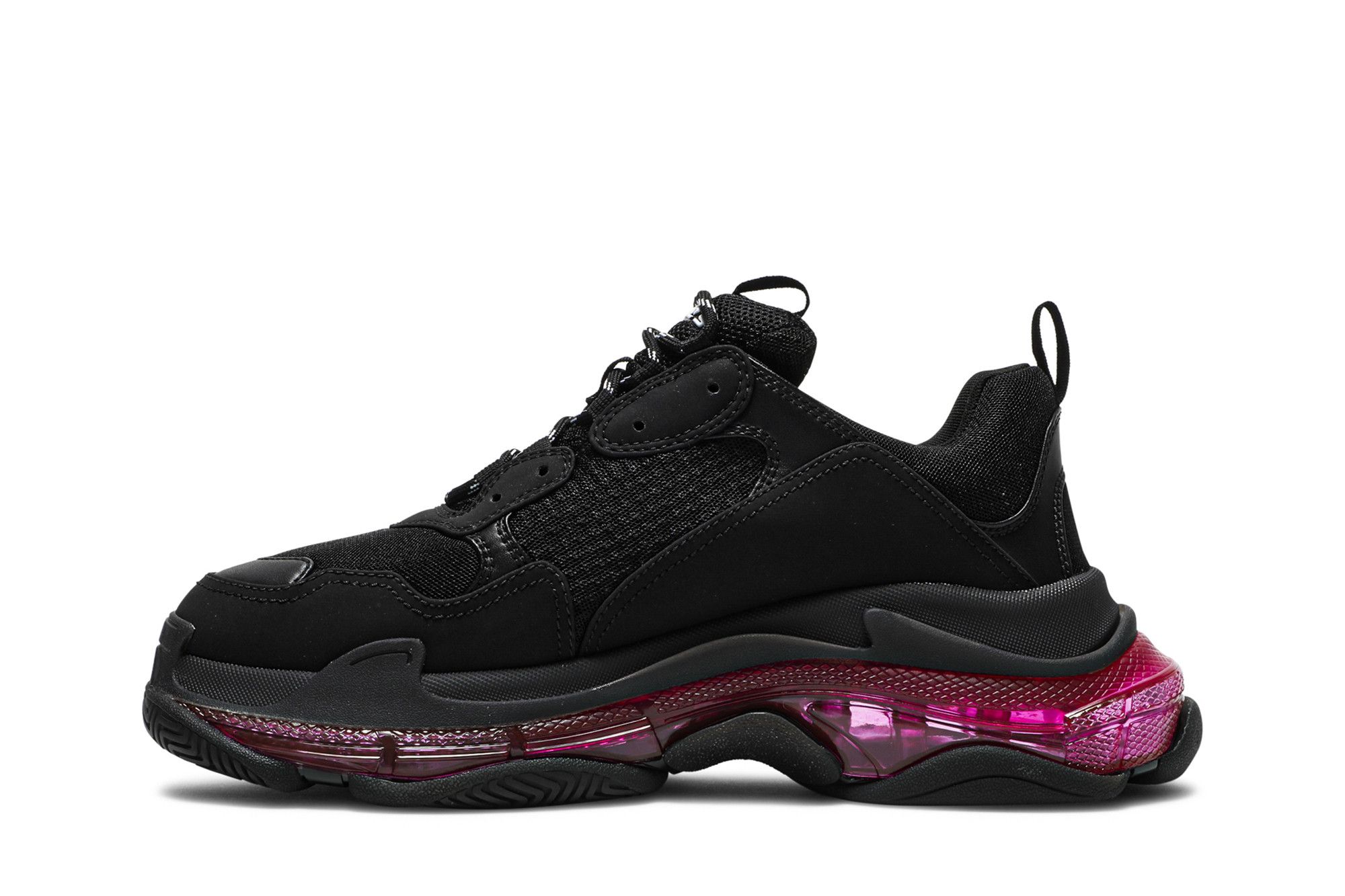 BALENCIAGA SSS ネオンピンク　クリアソール 黒 Buy Balenciaga Triple S Sneaker 'Clear Sole - Black Pink
