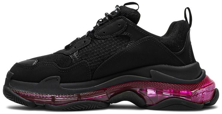 Balenciaga Triple S Sneaker Clear Sole   Black Pink Neon