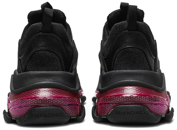 Balenciaga Triple S Sneaker Clear Sole   Black Pink Neon