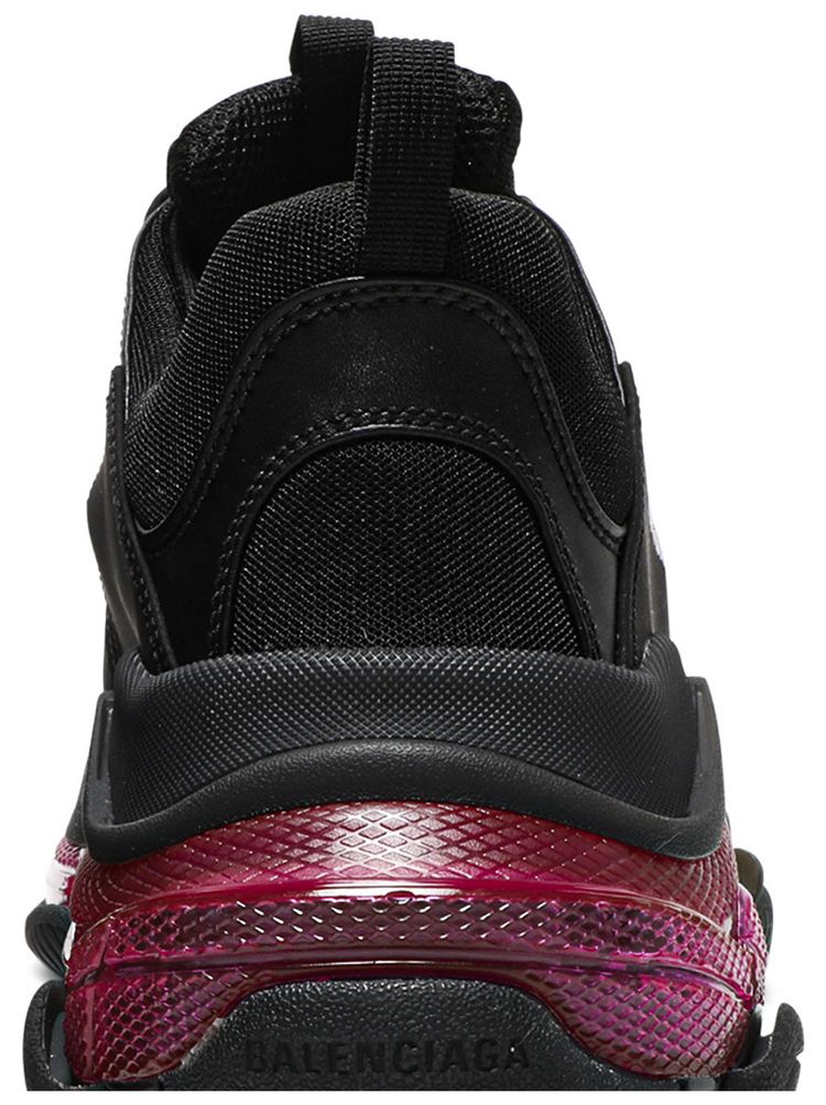 Balenciaga Triple S Sneaker Clear Sole   Black Pink Neon