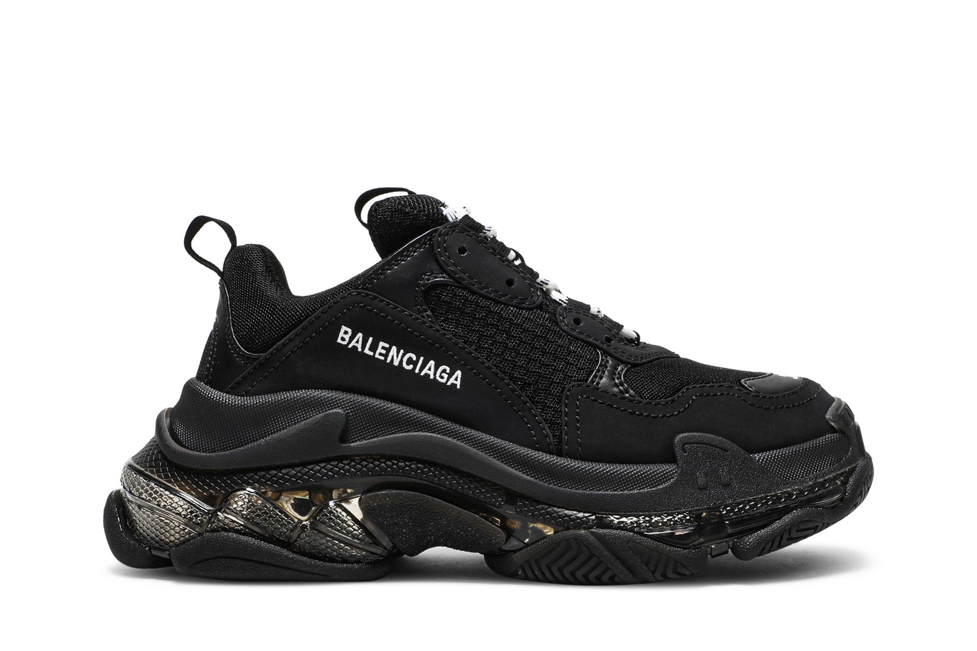 Size 10.0 Balenciaga Wmns Triple S Sneaker Clear Sole Black