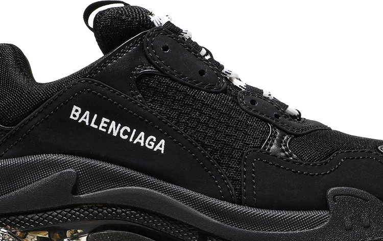 Balenciaga Wmns Triple S Sneaker Clear Sole   Black