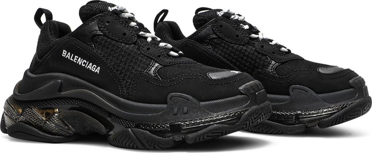 Balenciaga Wmns Triple S Sneaker Clear Sole   Black