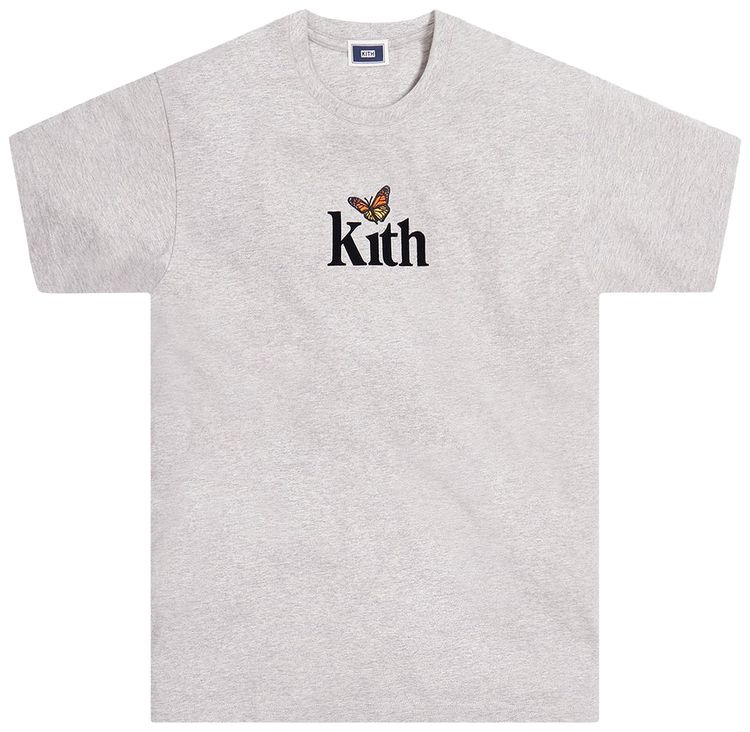 Kith Monarch Butterfly Tee Light Heather Grey