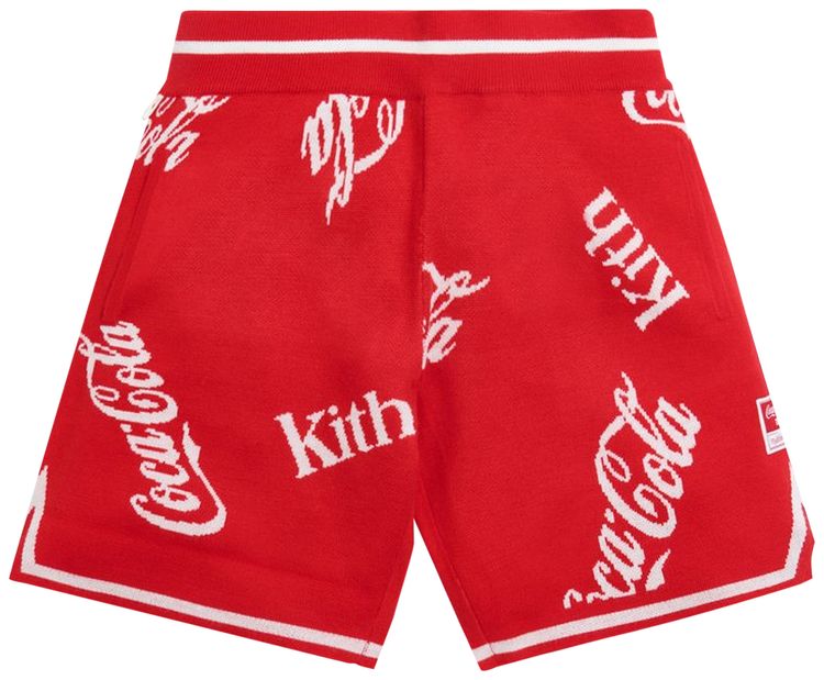 Kith x Coca Cola x Mitchell  Ness Coke Logo Short Red