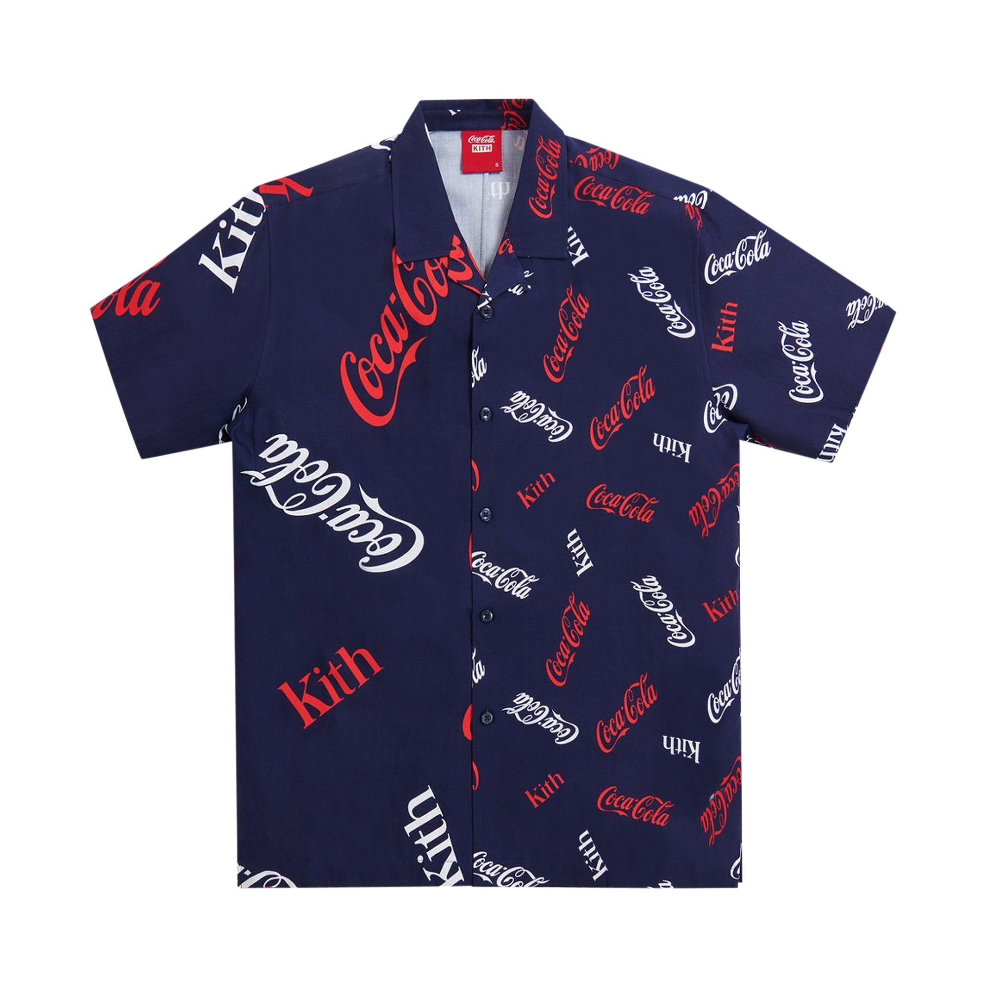 Kith x Coca-Cola Printed Camp Collar Shirt 'Navy'