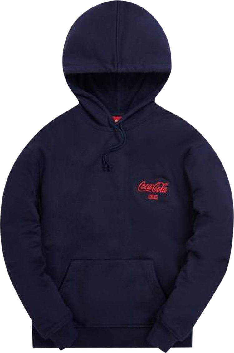 Kith x Coca Cola Ribbon Logo Hoodie Navy