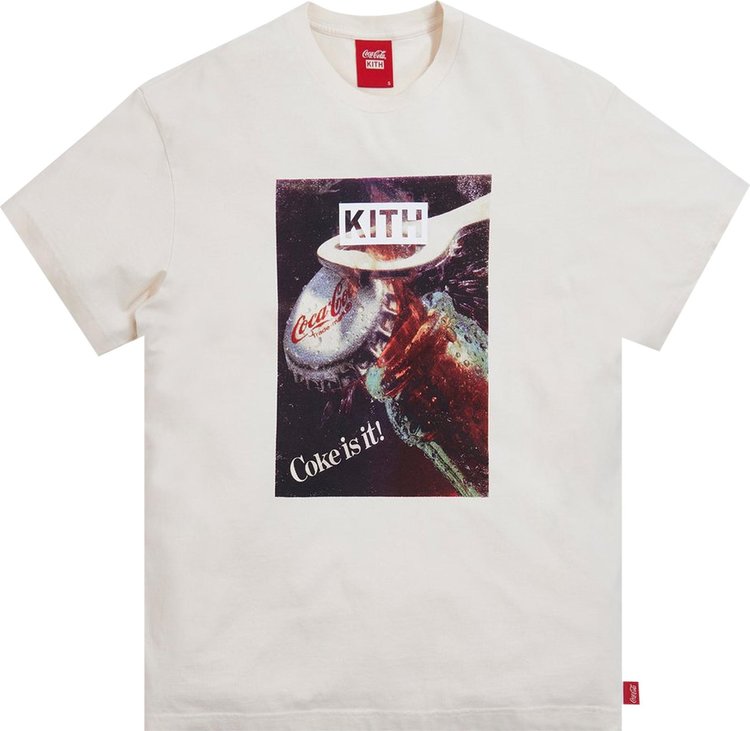 Kith x Coca Cola Open Bottle Vintage Tee Ivory