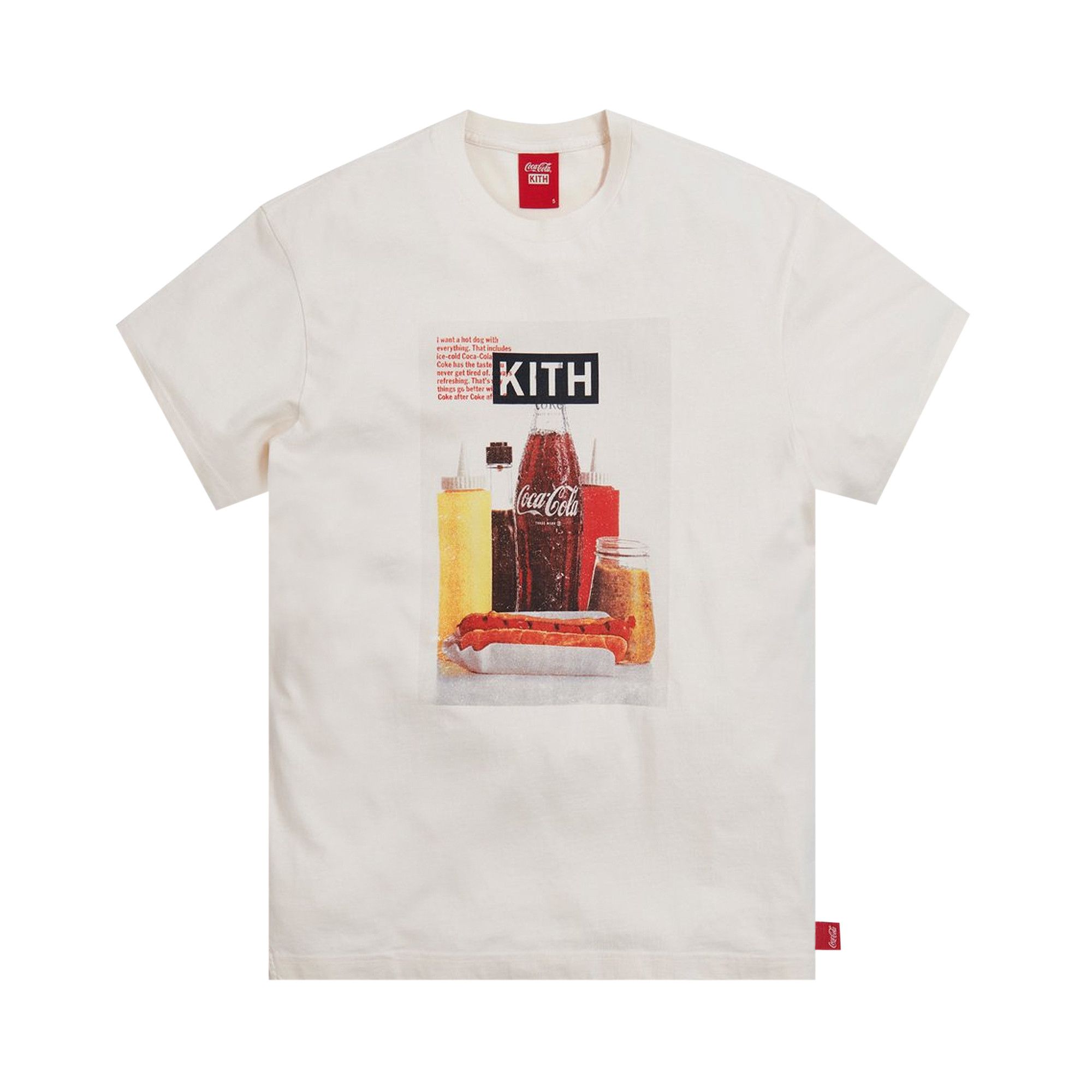 Buy Kith x Coca Cola Hot Dog Vintage Tee Ivory KH3878 104 GOAT