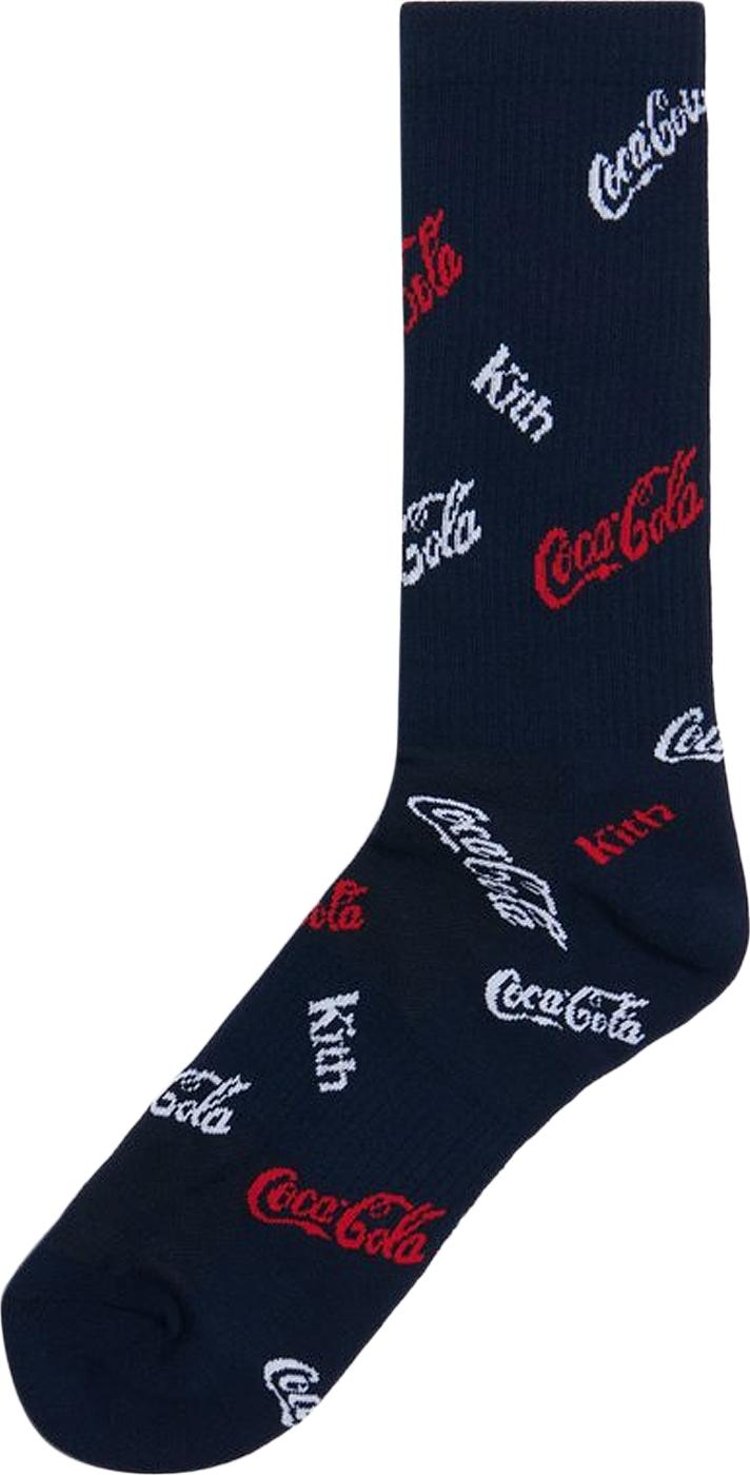 Kith x Coca Cola Logo Sock Navy