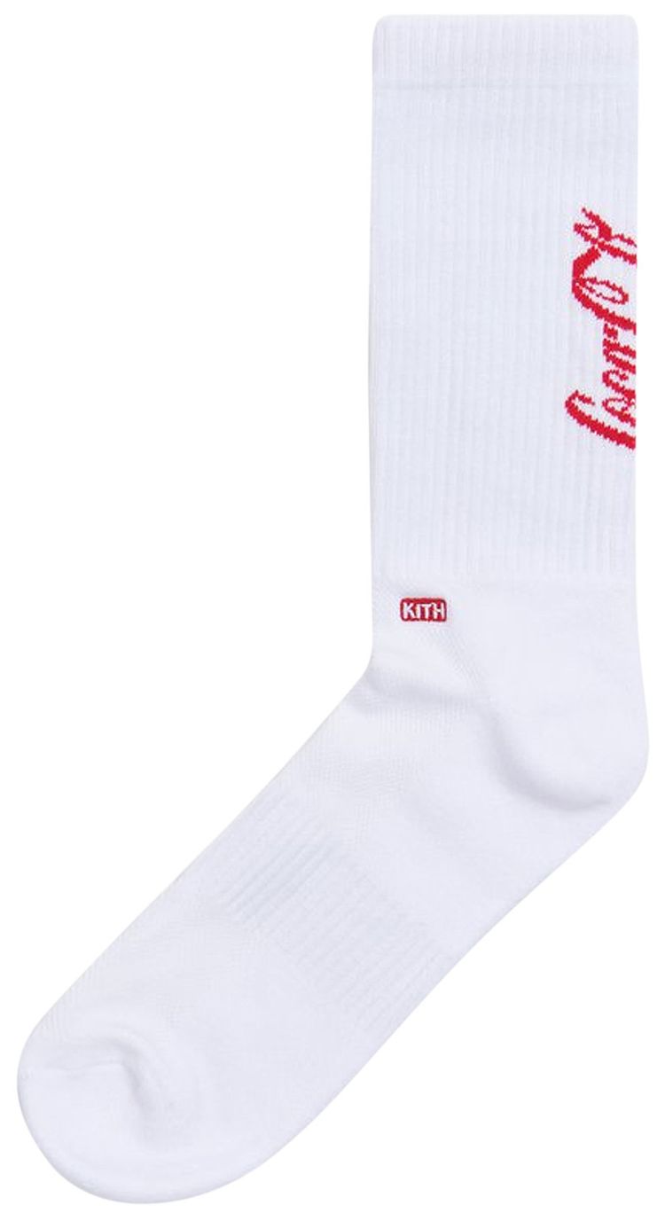 Kith x Coca Cola Classic Logo Sock White
