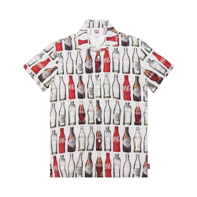 Kith x Coca Cola Bottles Camp Collar Shirt White