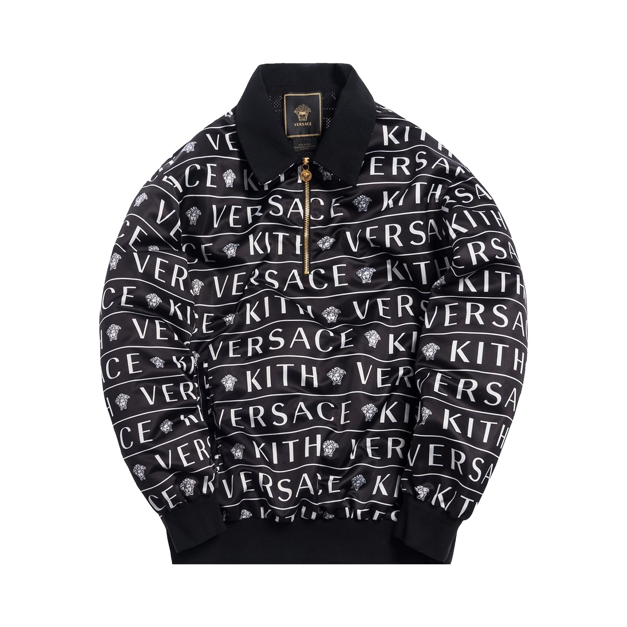 Buy Versace x Kith Quarter Zip Pullover 'Black Monogram ...