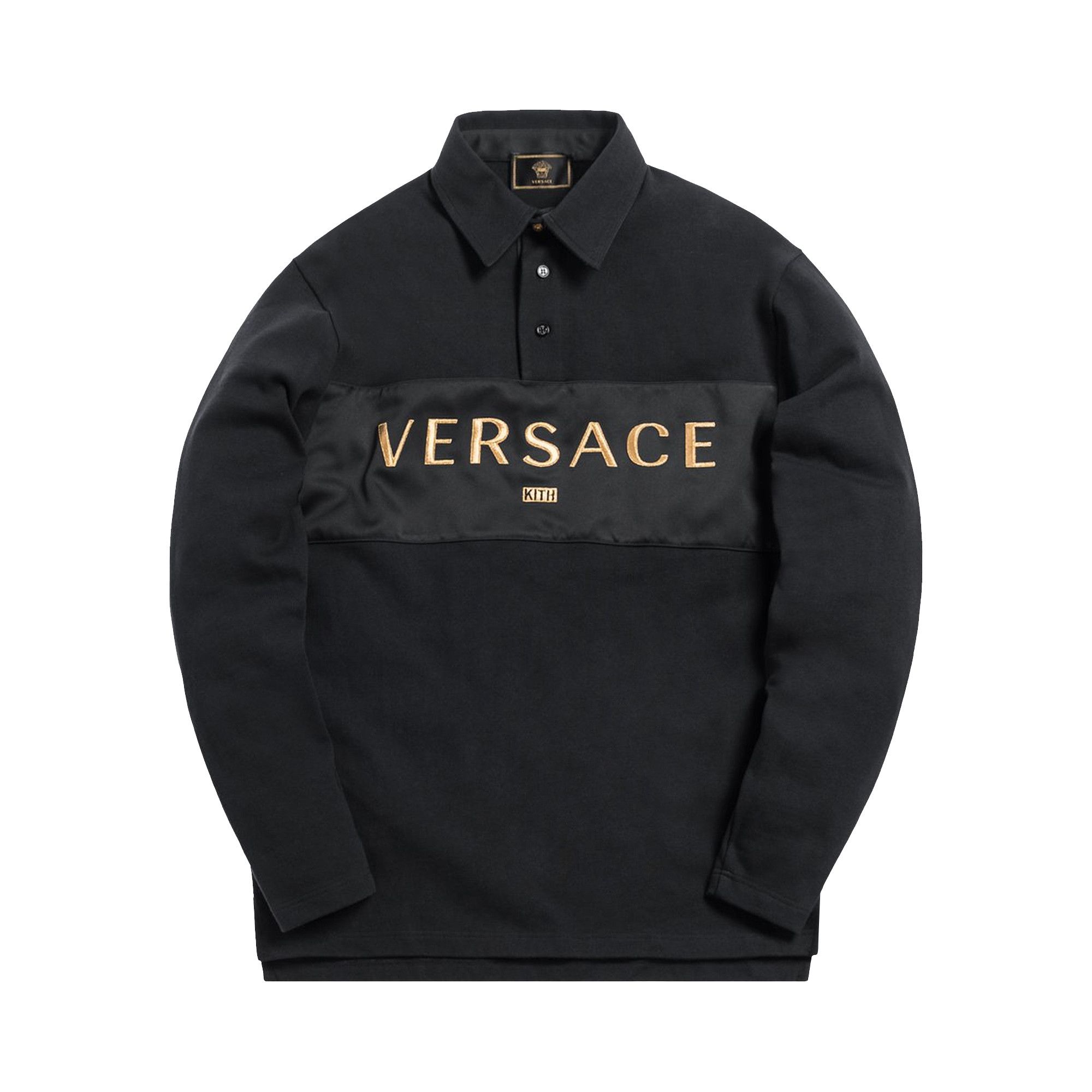 Buy Versace x Kith Rugby Shirt 'Black' - VSA82626 A229725 A92 | GOAT