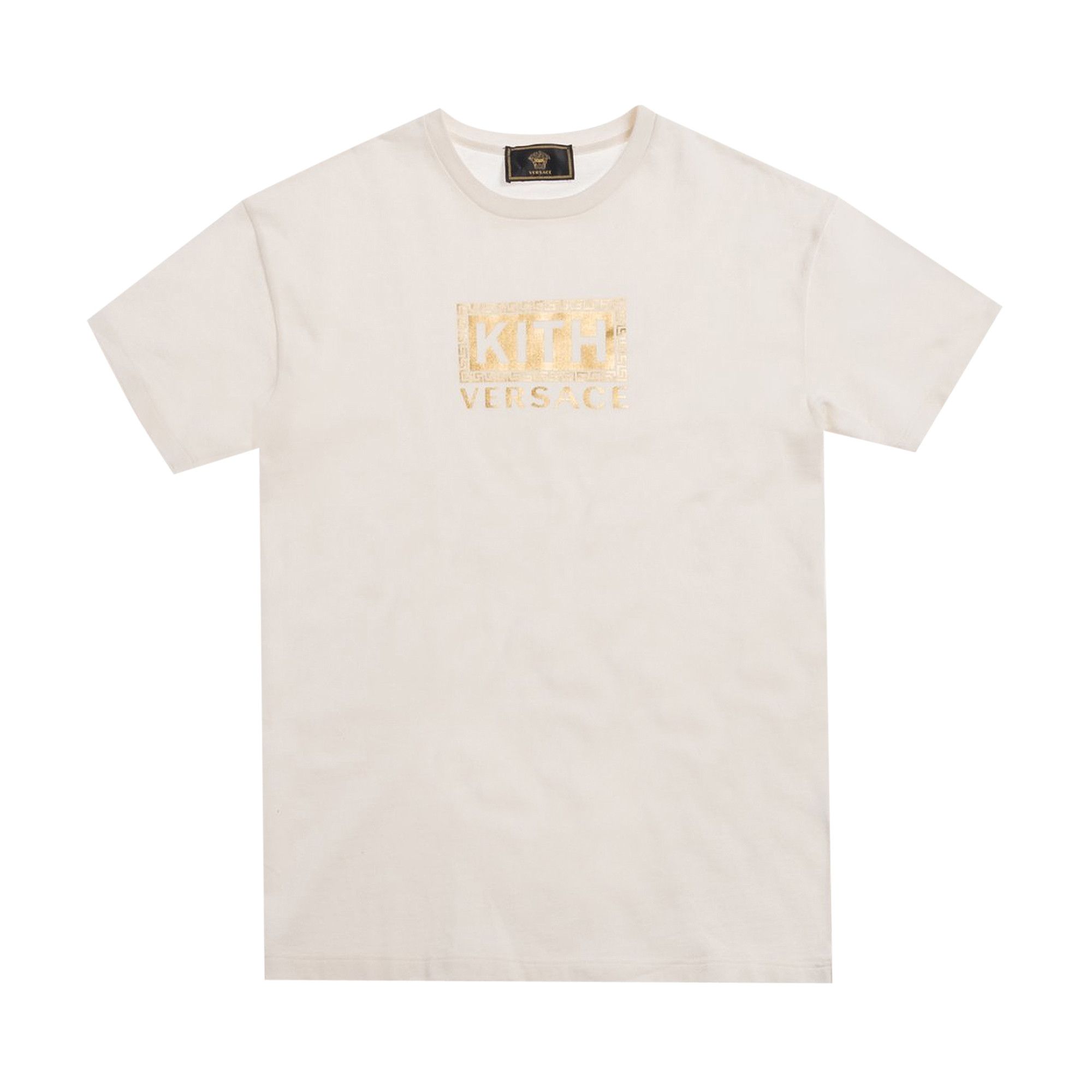 Buy Kith x Versace Greek Key Tee 'White/Gold' - VSA82636 A229588