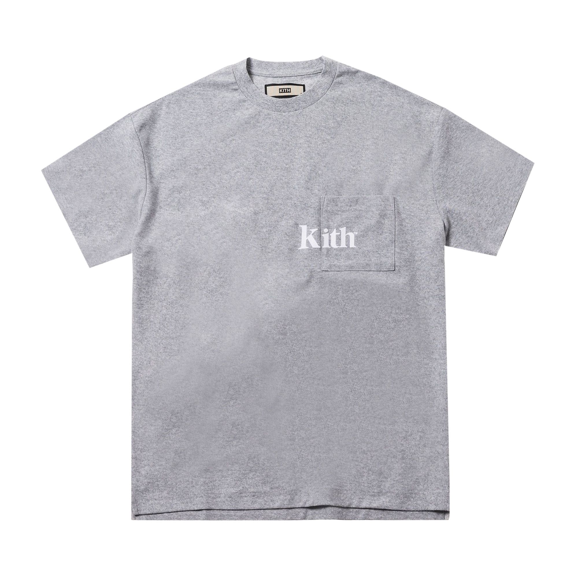 Buy Kith Serif Quinn Pocket Tee 'Heather Grey' - KH3348 103