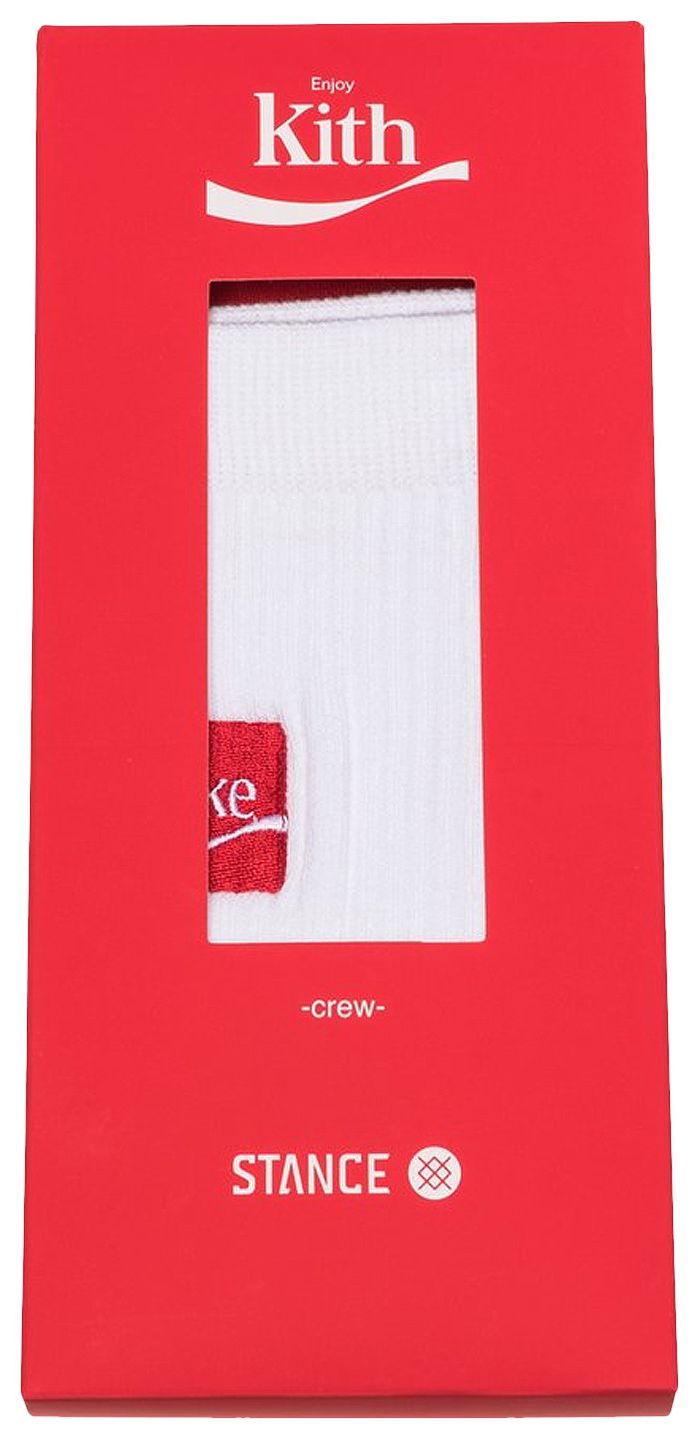 Kith x Coca Cola x Stance Crew Sock White