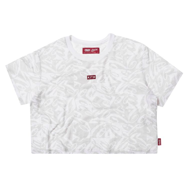 Kith x Coca Cola Checkered Cropped Tee White