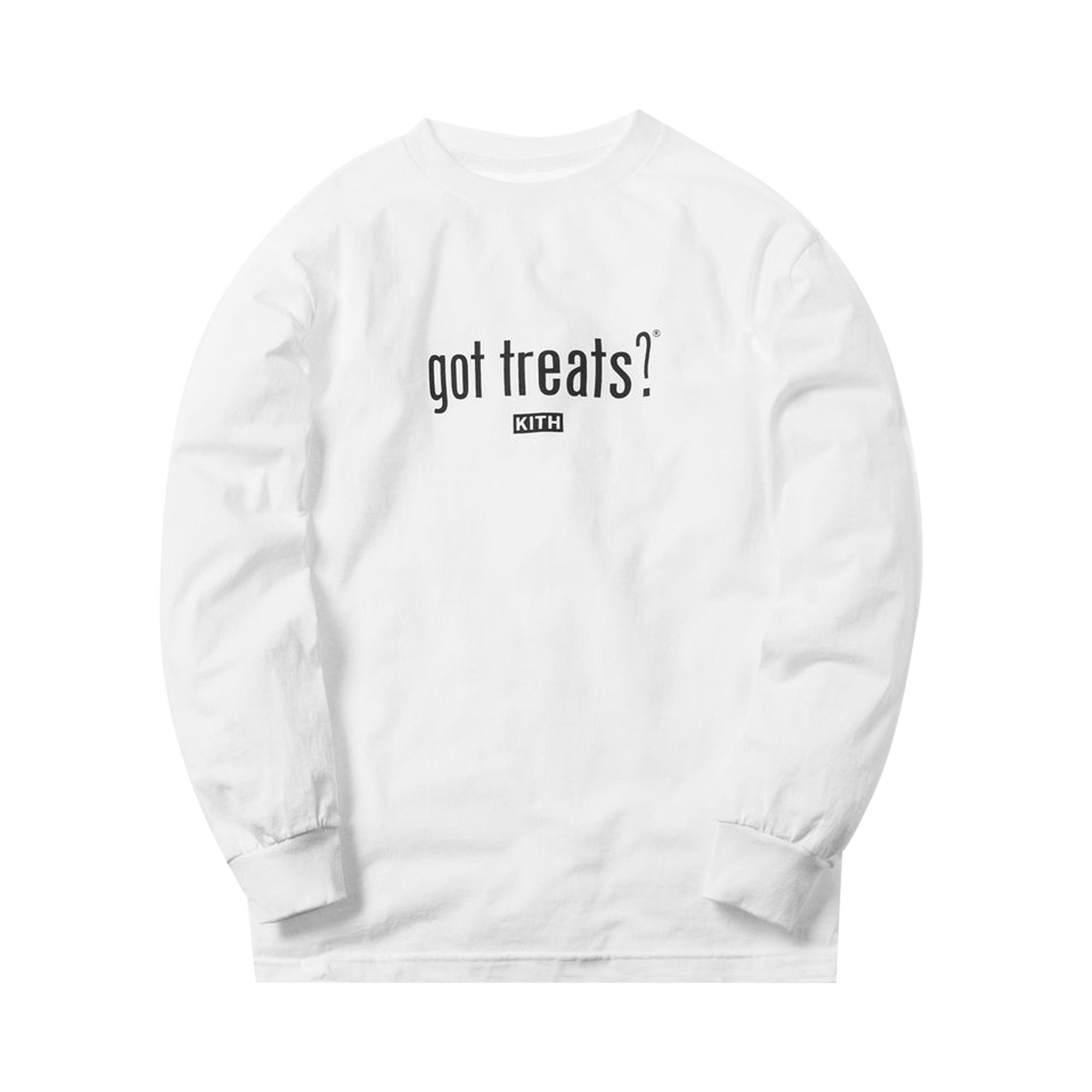 Buy Kith x Got Milk Got Treats Long Sleeve Tee White KH3485 101 GOAT