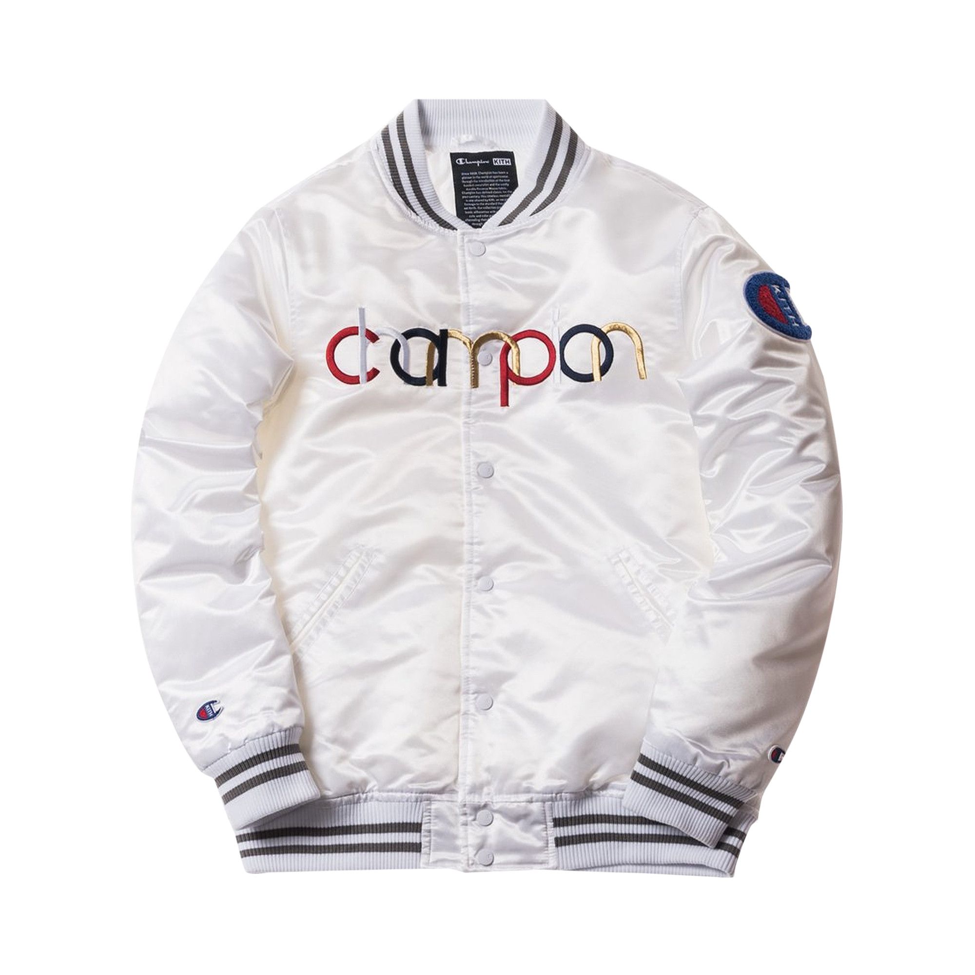 Size m Kith x Champion Baseball Jacket White