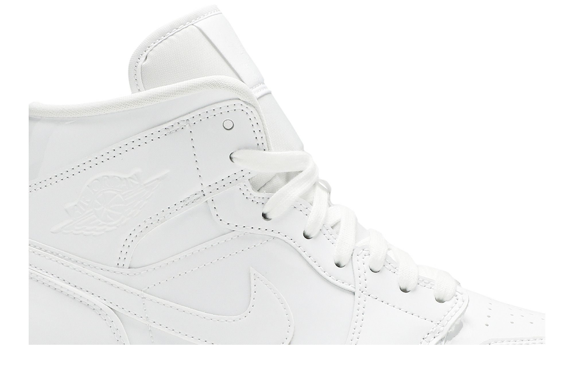 Air jordan 1 white patent leather top