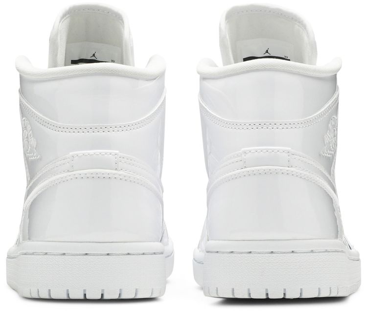 Wmns Air Jordan 1 Mid Patent Triple White