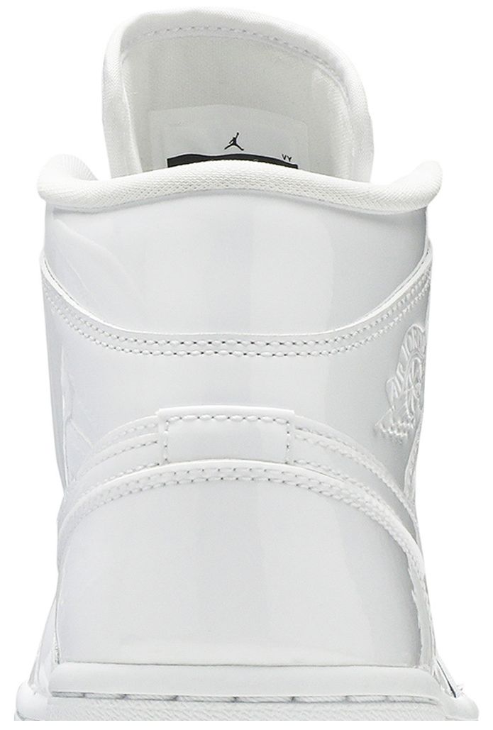 Wmns Air Jordan 1 Mid Patent Triple White