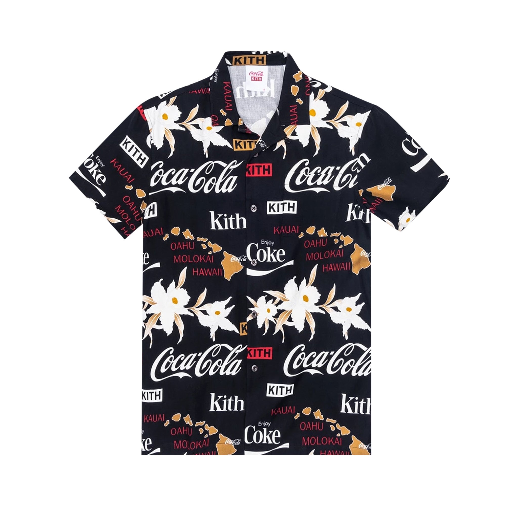 Buy Kith x Coca-Cola Hawaiian Camp Button Up 'Black' - KH3540 100 ...
