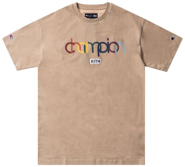 Kith x Champion Double Logo Tee Sand