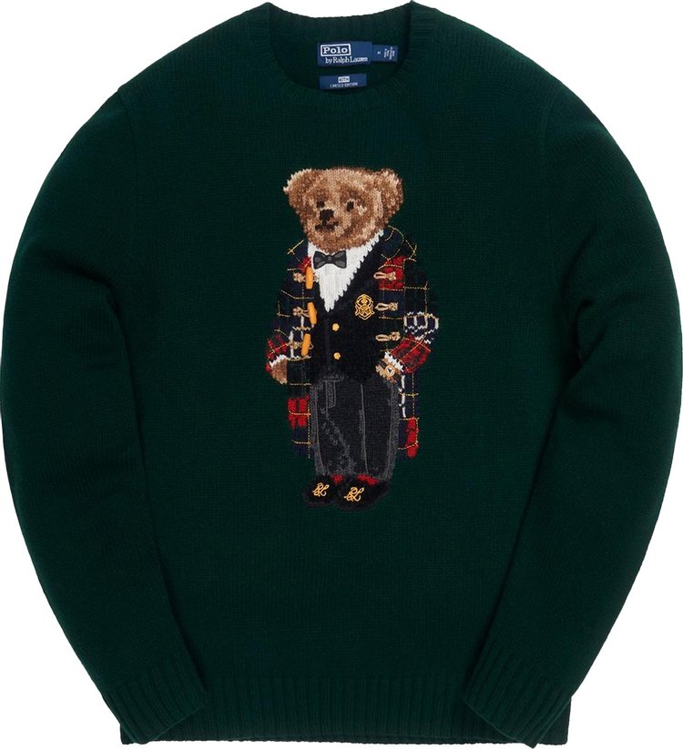 Kith x Polo Ralph Lauren Holiday Toggle Coat Bear Crewneck 'Green'