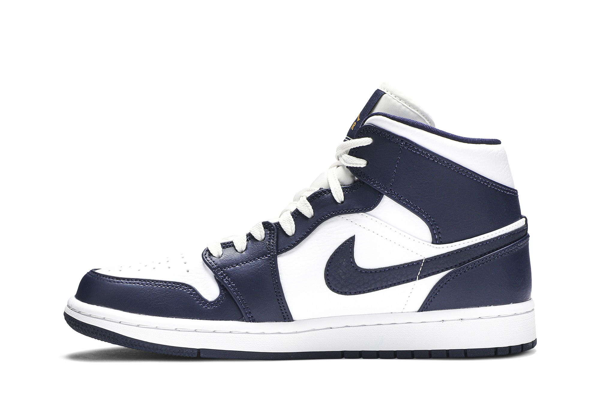 Air jordan 1 mid navy and gold online