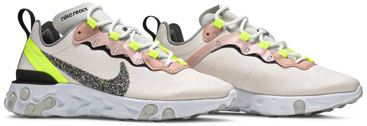 Nike Wmns React Element 55 Premium Light Soft Pink Volt