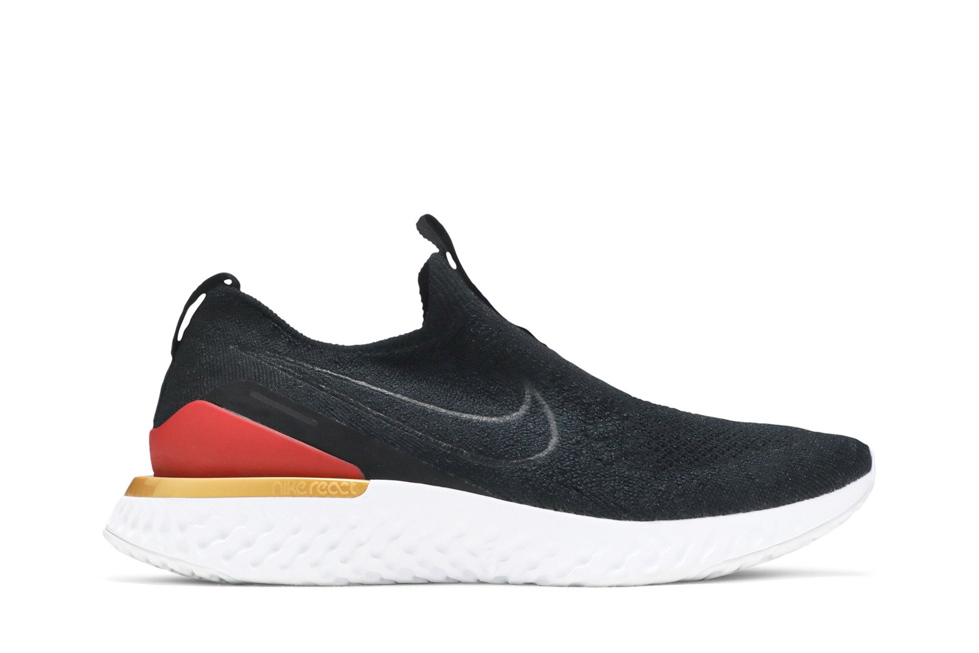 Epic phantom react flyknit black university red shop