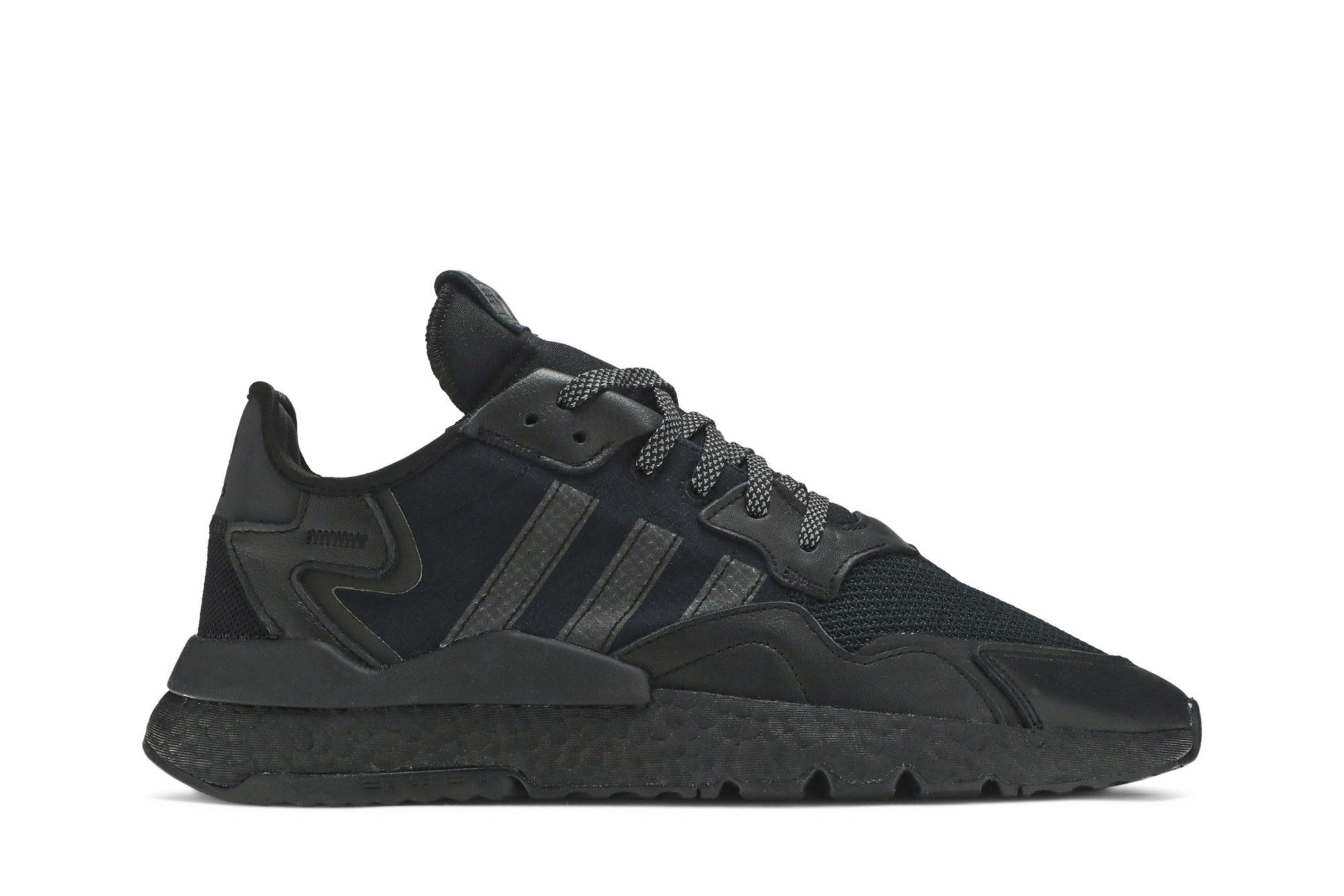 Adidas night jogger triple black hotsell