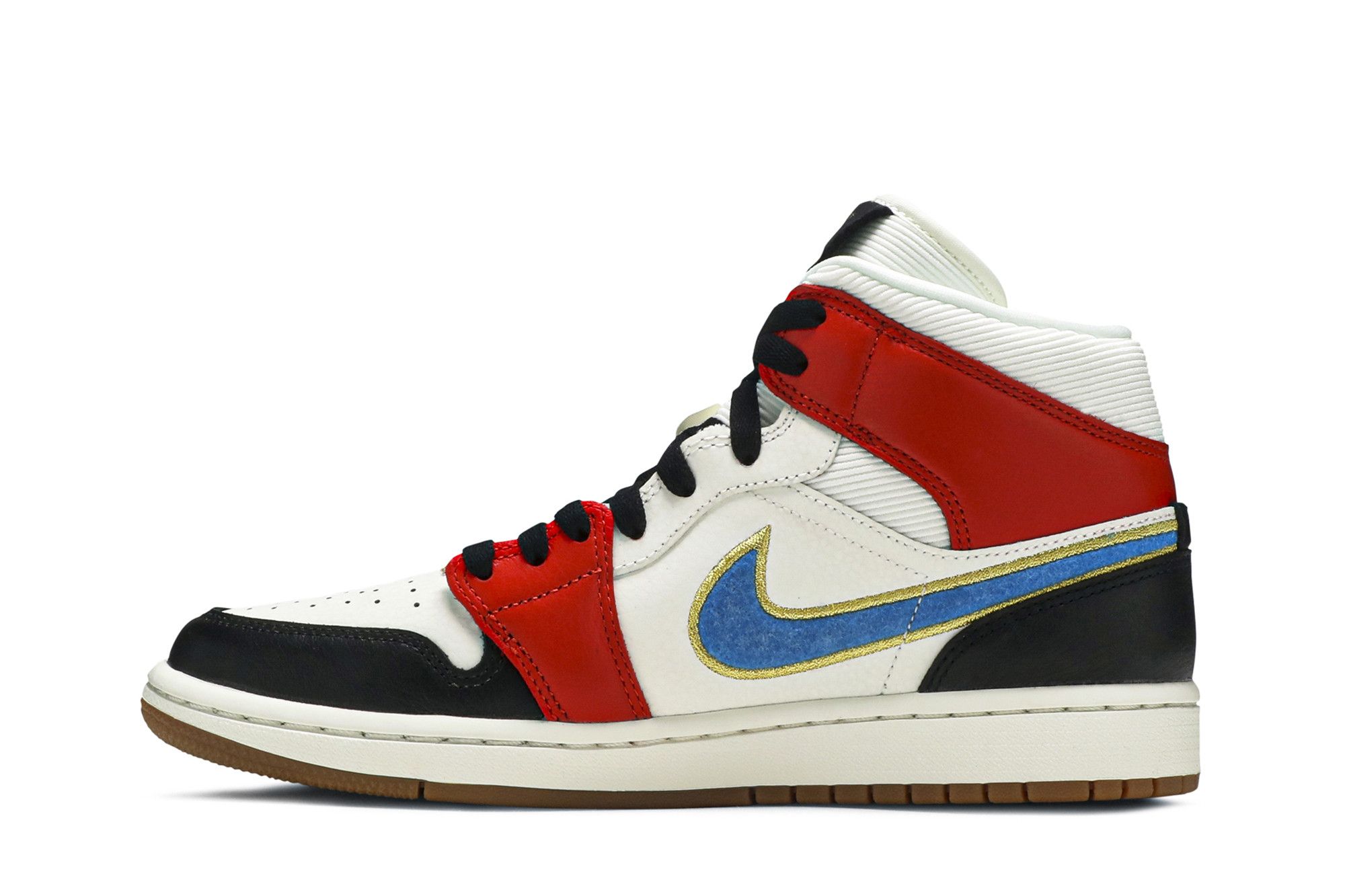 Black gold red blue jordan 1 store