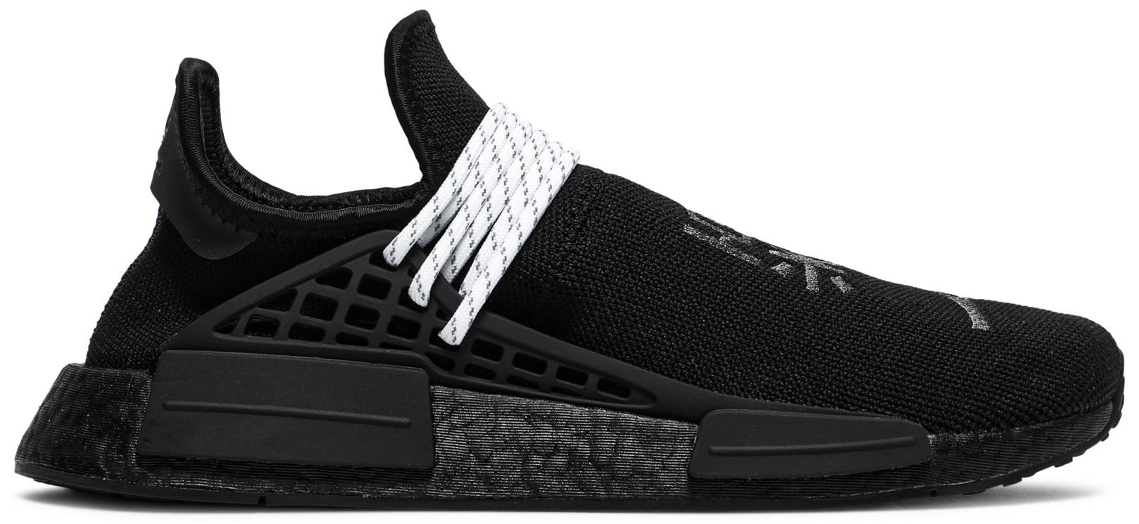 pharrell nmd black on feet